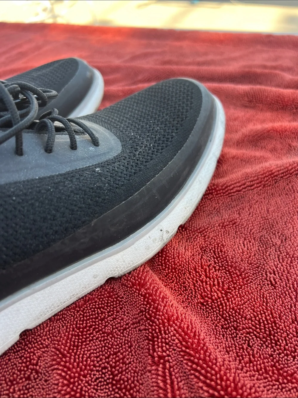 Cole Haan Men's Zerogrand Omni LACE UP Sneaker, Black Knit/Optic White 9M